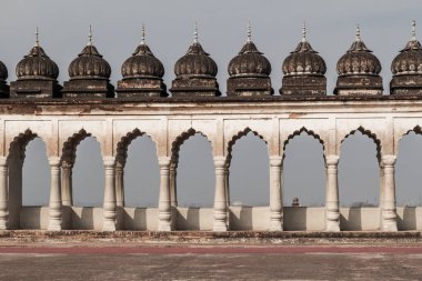 Lucknow, Uttar Pradesh State, Hindistan 'daki Bara Imambara kompleksinde dekorasyon