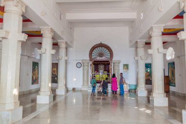 Sanchi, Hindistan - 4 Şubat 2017: Cheitygiri Vihara (Tapınak) Sanchi, Madhya Pradesh Eyaleti, Hindistan