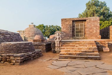 Antik Budist tapınağı Sanchi, Madhya Pradesh, Hindistan