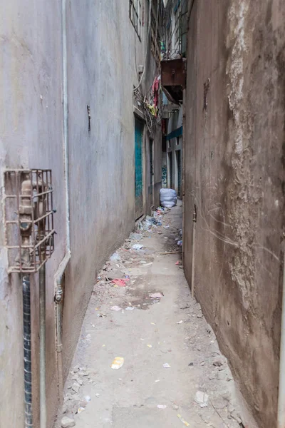 Mycket Smal Gränd Old Dhaka Bangladesh — Stockfoto