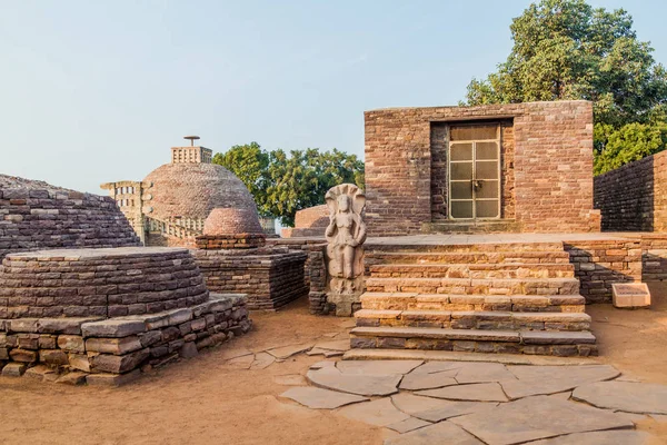 Oude Boeddhistische Tempel Sanchi Madhya Pradesh India — Stockfoto