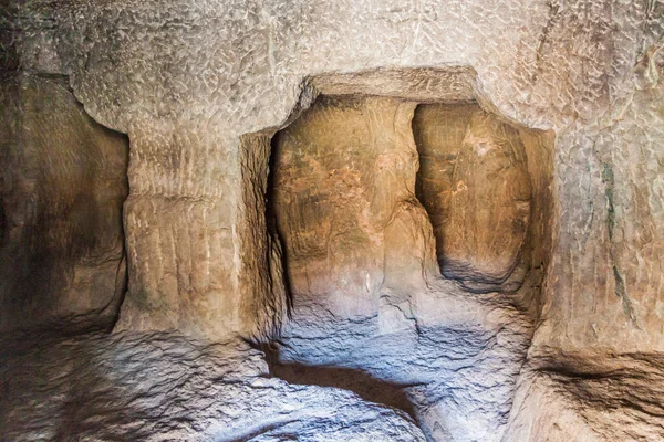 Buddhist Monastery Carved Cliff Ajanta Maharasthra State India — Stock Photo, Image