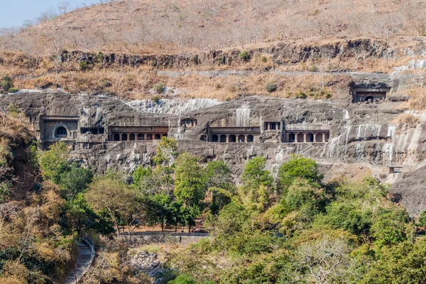 Buddhistische Höhlen Einer Klippe Ajanta Maharasthra Staat Indien — Stockfoto