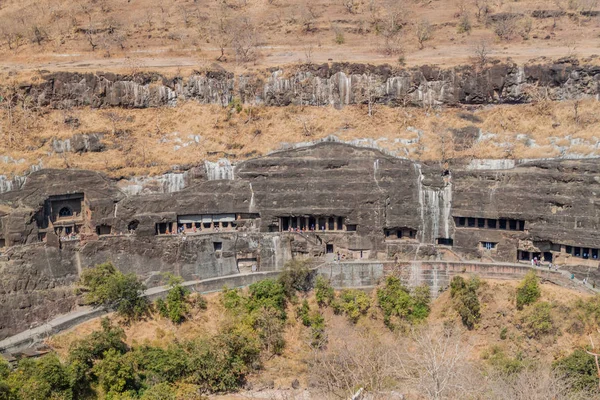 Cuevas Budistas Talladas Acantilado Ajanta Estado Maharasthra India —  Fotos de Stock