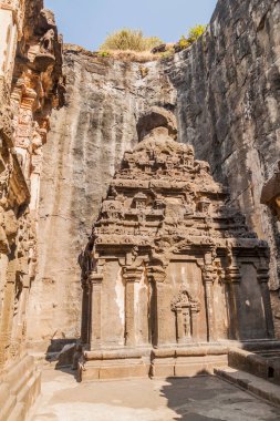 Kailasa Tapınağı 'nın bir kısmı Ellora, Maharasthra Eyaleti, Hindistan