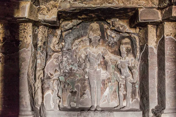 Ellora Indien Februari 2017 Carvings Das Avatara Tio Inkarnationer Vishnu — Stockfoto