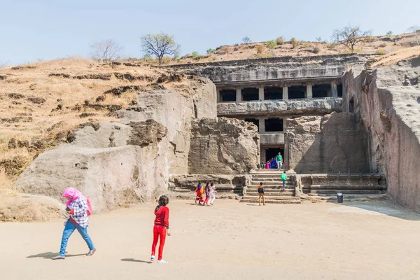 Ellora Inde Février 2017 Grotte Sculptée Ellora État Maharastra Inde — Photo