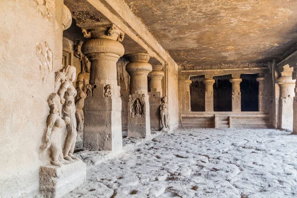 Ellora Indien Februari 2017 Hällristningar Ett Grottkloster Ellora Delstaten Maharastra — Stockfoto