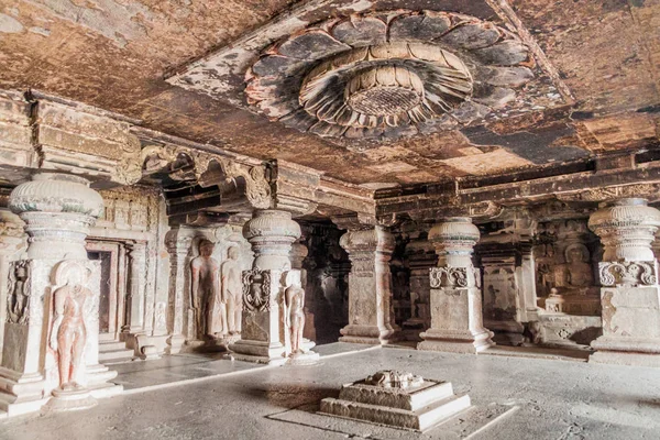 Interieur Van Indra Sabha Jain Grot Ellora Maharasthra Staat India — Stockfoto