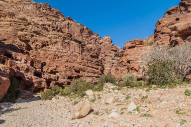 Wadi Siyagh Vadisi Antik şehir Petra, Ürdün yakınlarında