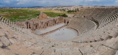 Jerash, Ürdün 'deki Güney Tiyatrosu harabeleri