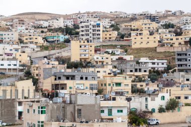Wadi Musa 'nın binaları, Ürdün' deki Petra arkeoloji sahasına yakın bir kasaba.
