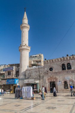 Amman, Ürdün - 31 Mart 2017: Amman, Ürdün 'deki Büyük Husseini Camii