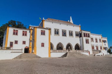 Portekiz 'deki Sintra Ulusal Sarayı (Palacio Nacional de Sintra)