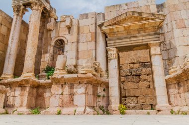 Jerash, Ürdün 'deki Güney Tiyatrosu harabeleri