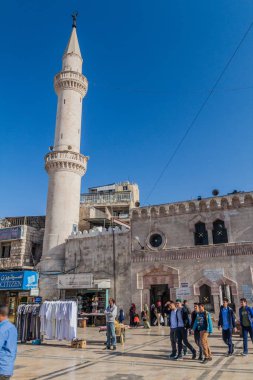 Amman, Ürdün - 31 Mart 2017: Amman, Ürdün 'deki Büyük Husseini Camii