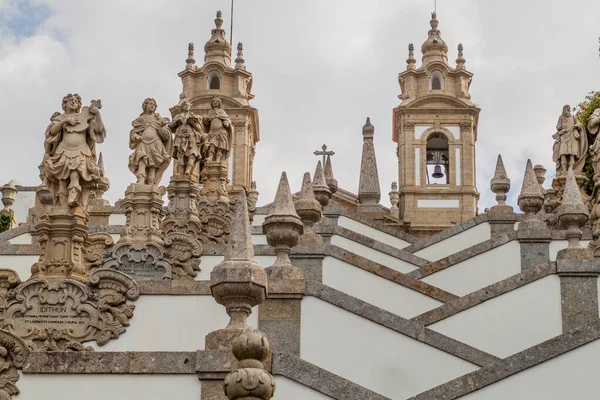 Barokní Schodiště Svatyně Bom Jesus Monte Bragy Portugalsko — Stock fotografie