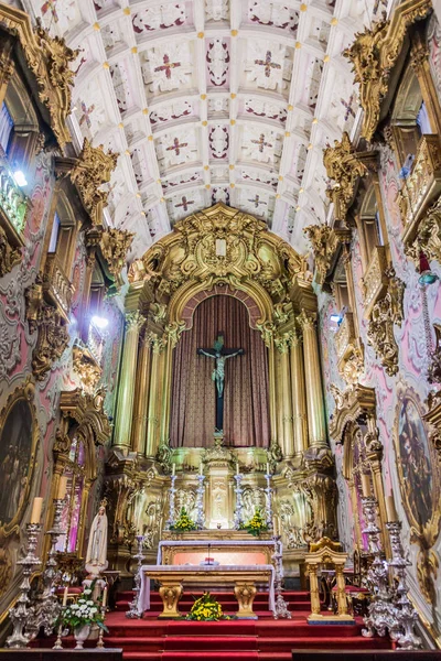 Braga Portugalia Października 2017 Wnętrze Kościoła Świętego Krzyża Santa Cruz — Zdjęcie stockowe