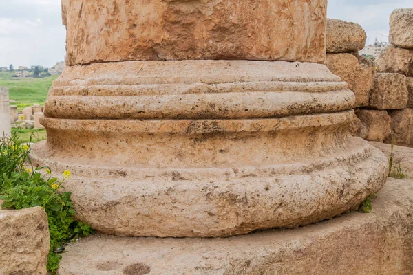 Ναός Των Κιόνων Της Αρτέμιδος Στην Αρχαία Πόλη Jerash Ιορδανία — Φωτογραφία Αρχείου