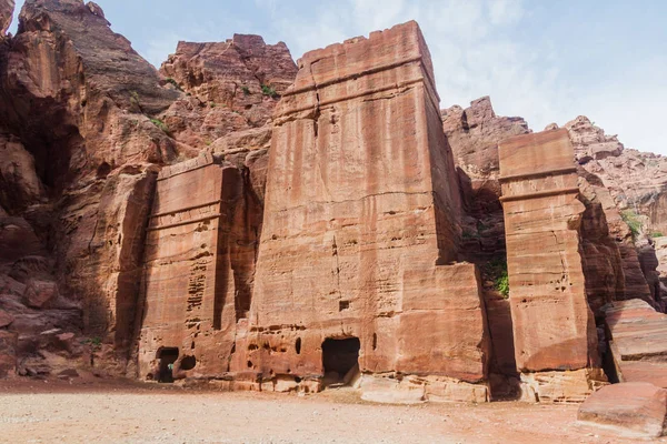 Tumba Antigua Ciudad Petra Jordania — Foto de Stock