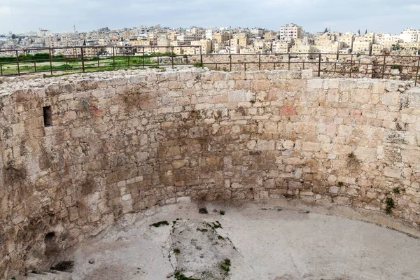 Ruinas Cisterna Omeya Ciudadela Ammán Jordania —  Fotos de Stock