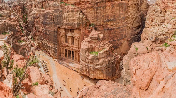 Templo Jazneh Tesoro Antigua Ciudad Petra Jordania —  Fotos de Stock