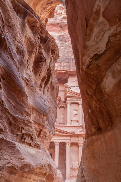 Khazneh Templet Den Antika Staden Petra Jordanien — Stockfoto