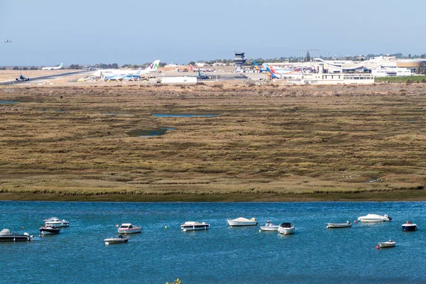 FARO, PORTUGAL - OCTOBER 6, 2017: Faro Airport (Aeroporto Internacional de Faro) in Portugal.