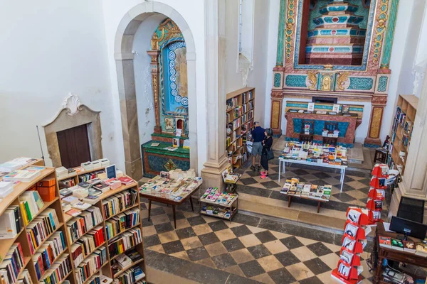 Obidos Portugal October 2017 Interior Livraria Santiago Bookstrore Розміщений Старій — стокове фото