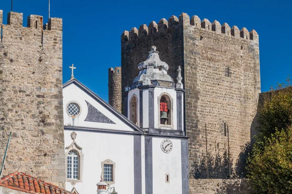 Portekiz Obidos Köyündeki Castle Santiago Kilisesi — Stok fotoğraf