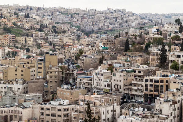 Skyline Amman Con Case Ripidi Pendii Giordania — Foto Stock