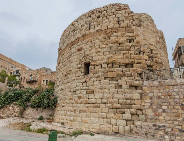 Półokrągła Wieża Adh Dhahir Baybars Karak Jordania — Zdjęcie stockowe