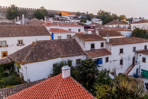 Portekiz Deki Obidos Köyünün Akşam Manzarası — Stok fotoğraf