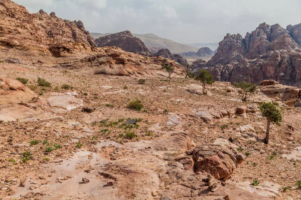 Paisaje Alrededor Antigua Ciudad Petra Jordania — Foto de Stock