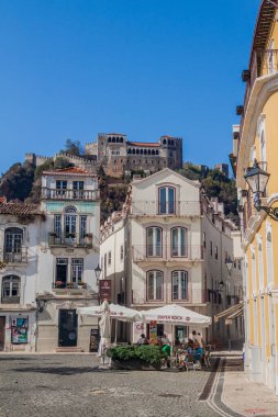 Leiria, Portekiz - 12 Ekim 2017: Leiria 'da Rodrigues Lobo Meydanı