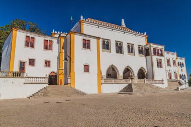 Portekiz 'deki Sintra Ulusal Sarayı (Palacio Nacional de Sintra)