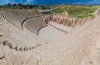 Jerash, Ürdün 'deki Güney Tiyatrosu harabeleri