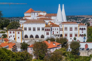 Portekiz 'deki Sintra Ulusal Sarayı (Palacio Nacional de Sintra)