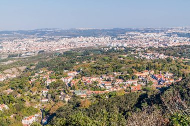 Portekiz, Sintra 'daki Castelo dos Mouros şatosundan görüntü