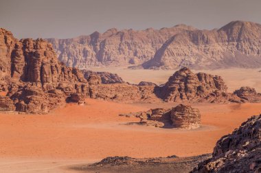 Vahşi Wadi Rum Çölü manzarası, Ürdün