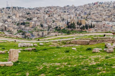 Amman 'ın silueti Ürdün Kalesi' nden izlendi.