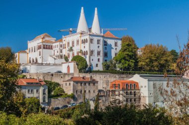 Portekiz 'deki Sintra Ulusal Sarayı (Palacio Nacional de Sintra)