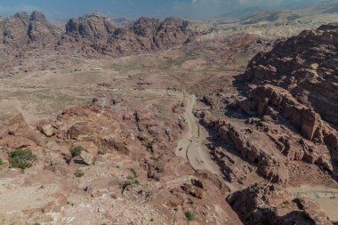 Antik şehir Petra 'nın havadan görünüşü, Ürdün
