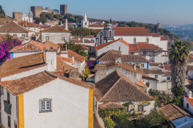 Portekiz 'in Obidos köyü manzarası