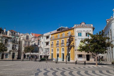 Leiria, Portekiz - 12 Ekim 2017: Leiria 'da Rodrigues Lobo Meydanı