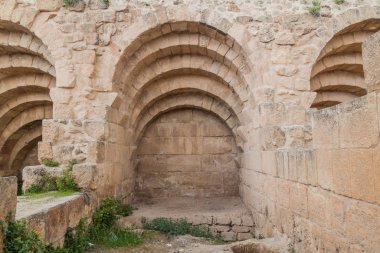 Jerash, Ürdün 'deki Hipodrom Kalıntıları Duvarı