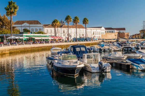 Faro Πορτογαλία Οκτωβρίου 2017 Σκάφη Στο Faro Marina Πορτογαλία — Φωτογραφία Αρχείου