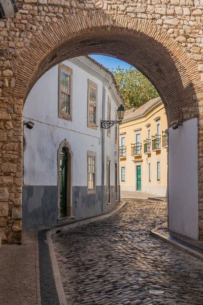 Calle Estrecha Casco Antiguo Cidade Velha Faro Portugal — Foto de Stock