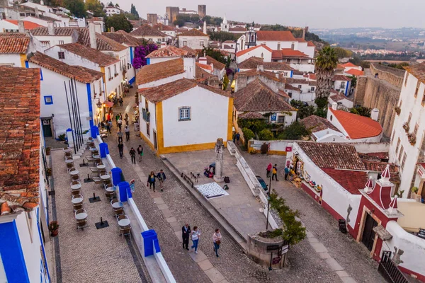 Obidos Portekiz Ekim 2017 Obidos Köyünde Akşam — Stok fotoğraf