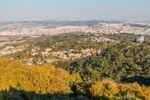 シントラ ポルトガルのCastelo Dos Mouros城からの眺め — ストック写真